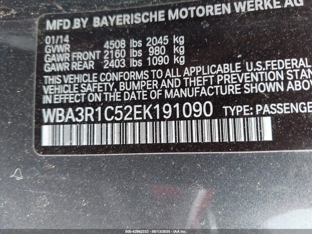 WBA3R1C52EK191090 BMW 435i