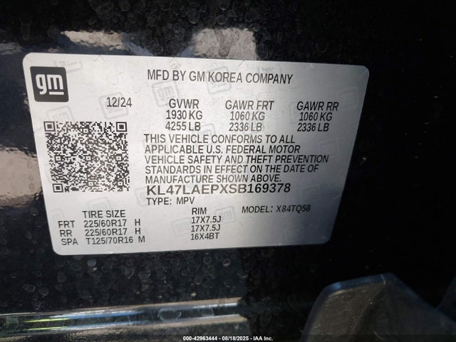 Buick lbp 2025 KL47LAEPXSB169378 Image 9