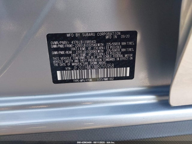 Subaru na 2021 JF2GTHMC0M8255958 Image 9