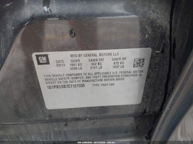 2014 CHEVROLET CRUZE 1G1PK5SB7E7167936 Photo 8