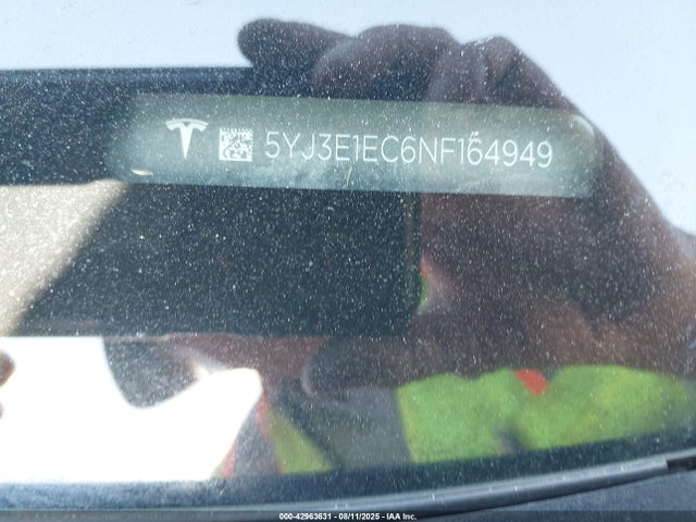 2022 TESLA MODEL 3 5YJ3E1EC6NF164949 Photo 8