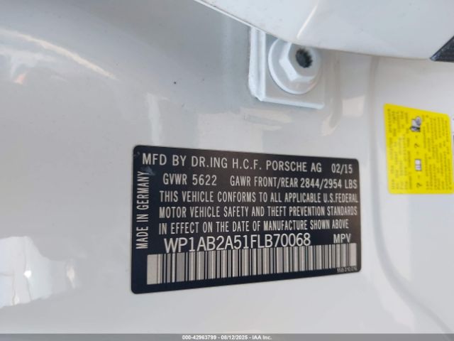 2015 PORSCHE MACAN WP1AB2A51FLB70068 Photo 8