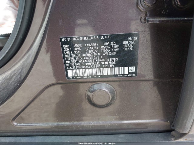 3CZRU6H5XKM726201 Honda r18z9