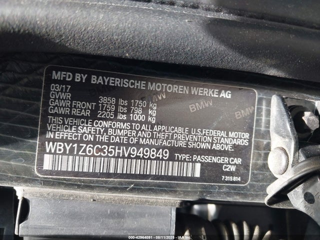 WBY1Z6C35HV949849 BMW I3