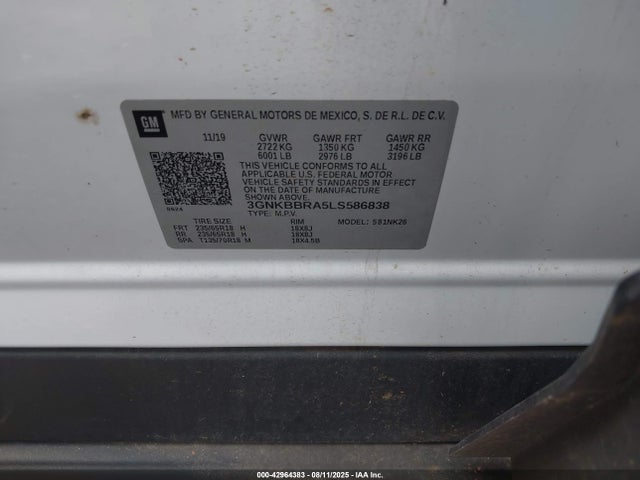 Chevrolet lcv 2020 3GNKBBRA5LS586838 Image 9