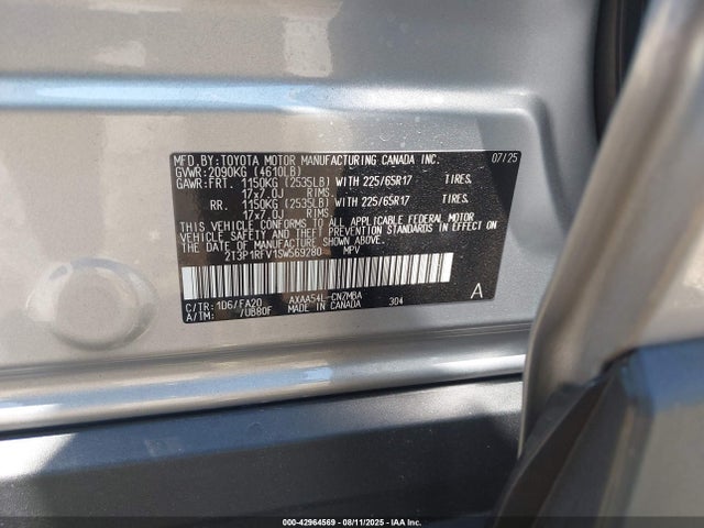 2T3P1RFV1SW569280 Toyota a25a-fks