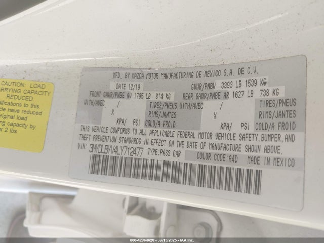 3MYDLBYV4LY712477 Toyota p5v