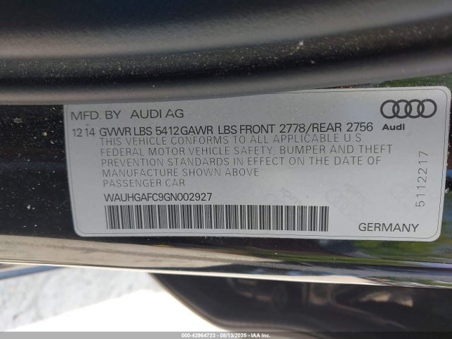2016 AUDI A6 WAUHGAFC9GN002927 Photo 8