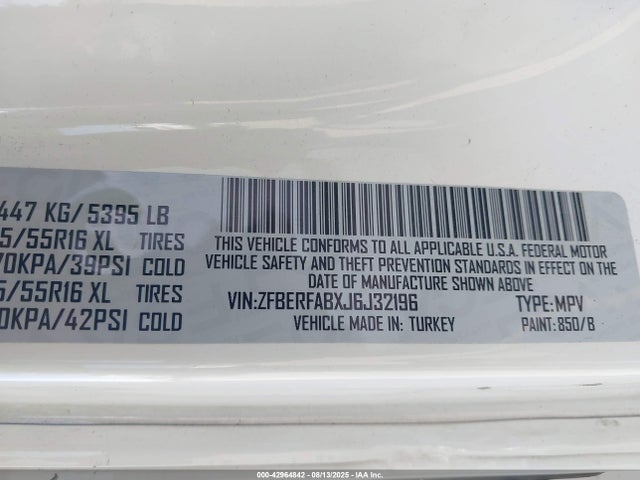 ZFBERFABXJ6J32196 RAM 2018