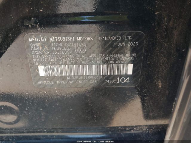 2024 MITSUBISHI MIRAGE G4 ML32FUFJ7RHF01602 Photo 8