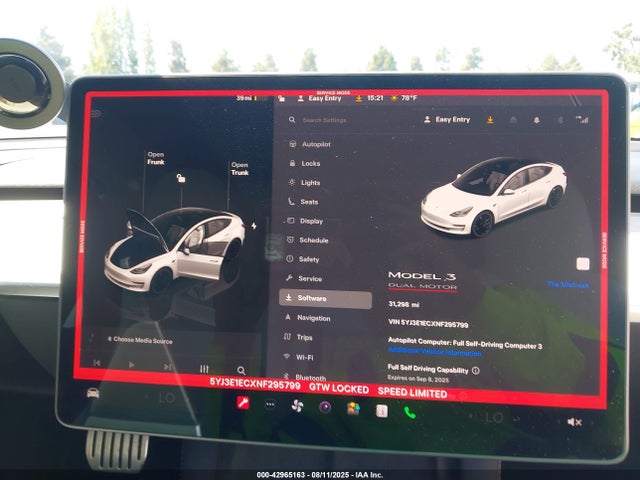 2022 TESLA MODEL 3 5YJ3E1ECXNF295799 Photo 6