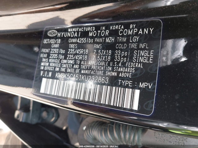 KM8K5CA51KU232863 Hyundai t-gdi gamma