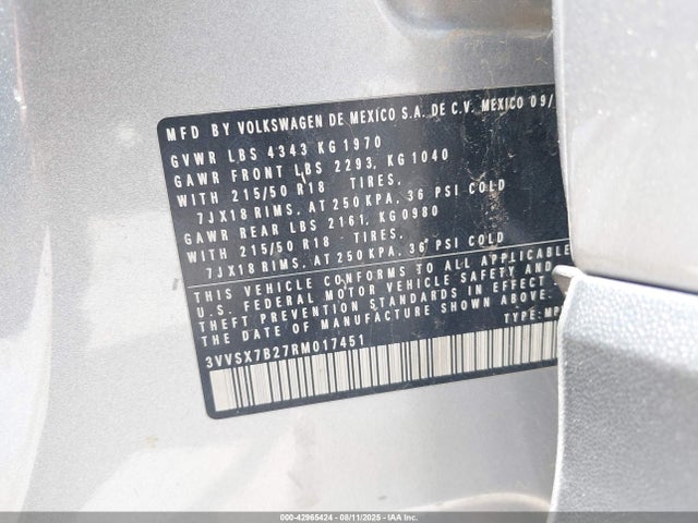 Volkswagen tsi 2024 3VVSX7B27RM017451 Image 9