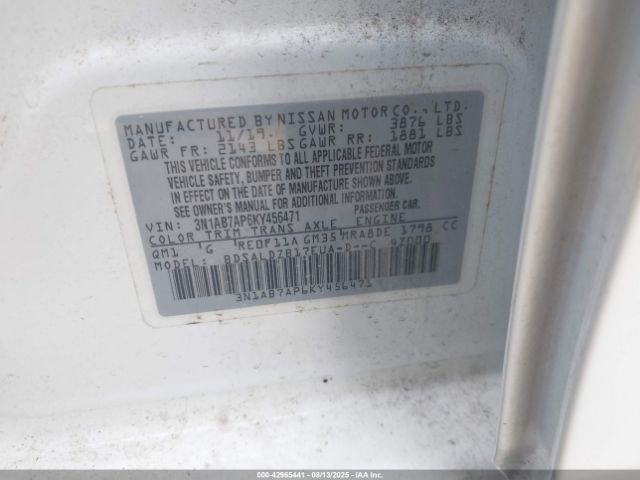 2019 NISSAN SENTRA 3N1AB7AP6KY456471 Photo 8