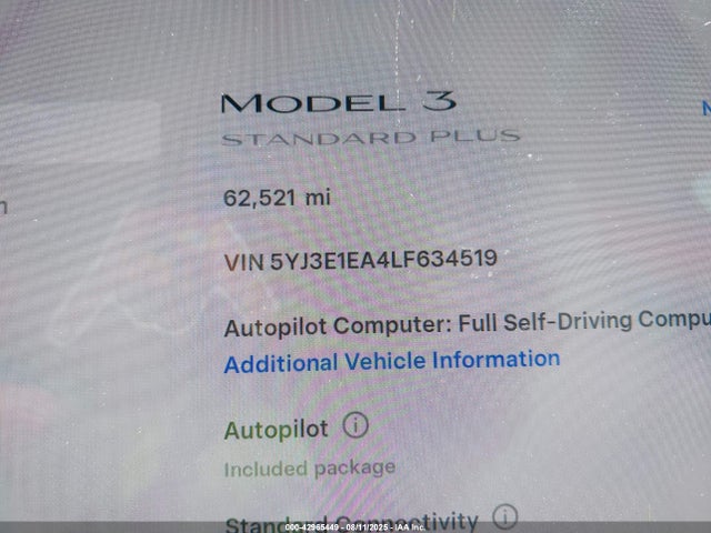 2020 TESLA MODEL 3 5YJ3E1EA4LF634519 Photo 6