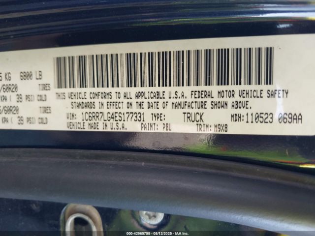 2014 RAM 1500 1C6RR7LG4ES177331 Photo 8