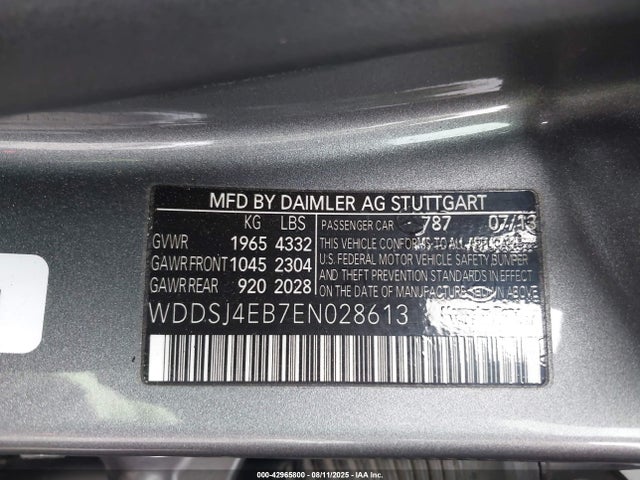 WDDSJ4EB7EN028613 Mercedes-Benz CLA-Class