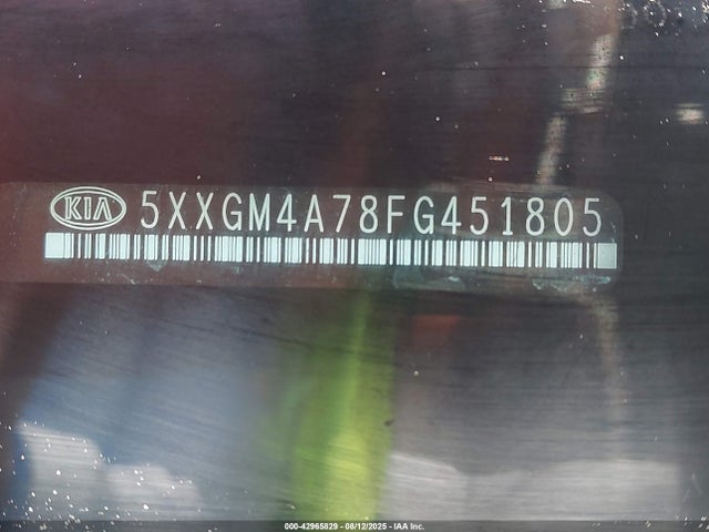 5XXGM4A78FG451805 KIA dohc gdi theta ii