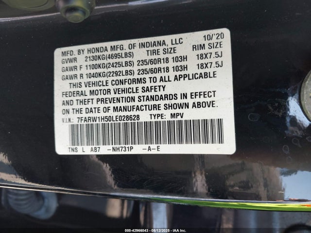 Honda l15be 2020 7FARW1H50LE028628 Image 9