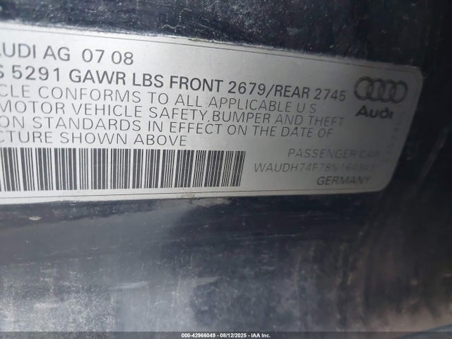 2008 AUDI A6 WAUDH74F78N164343 Photo 8