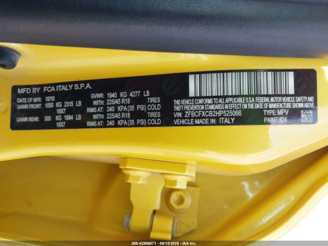 2017 FIAT 500X ZFBCFXCB2HP525066 Photo 8