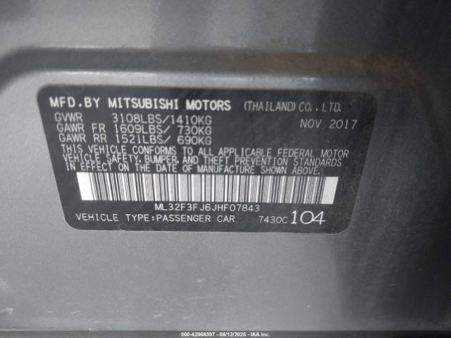 2018 MITSUBISHI MIRAGE G4 ML32F3FJ6JHF07843 Photo 8