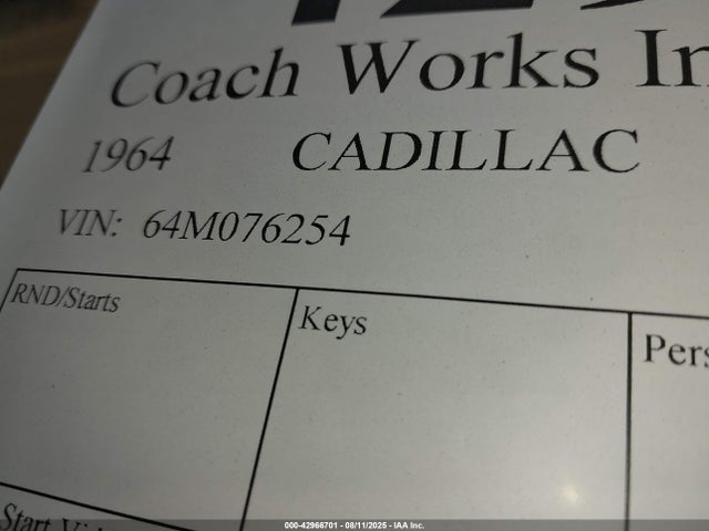 1964 CADILLAC FLEETWOOD 64M076254 Photo 8