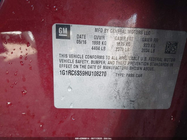 1G1RC6S59HU108270 Chevrolet l3a - di: direct injectio, vvt: variable valve timing, hybrid, gen 1