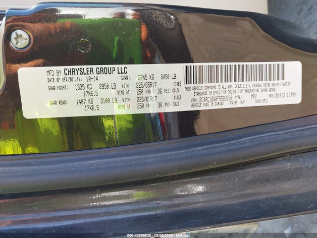 Chrysler 2015 2015 2C4RC1BG0FR583280 Image 9