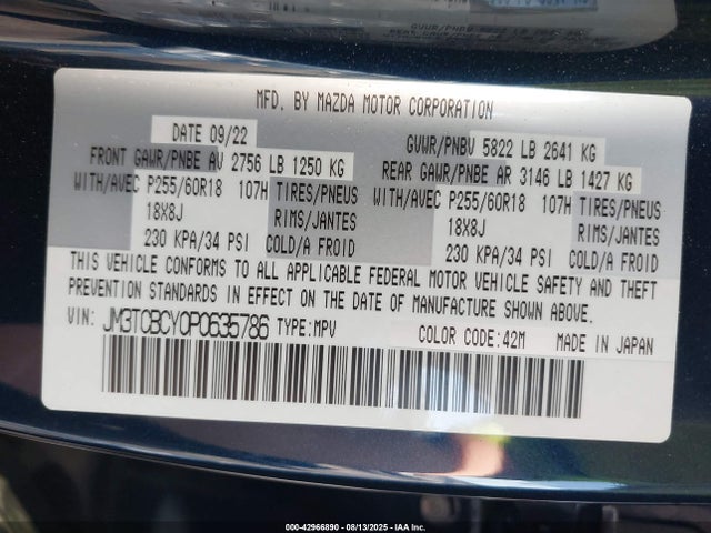 JM3TCBCY0P0635786 Mazda py