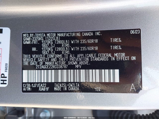 Lexus t24a-fts 2024 2T2AGCEZ2RC038787 Image 9