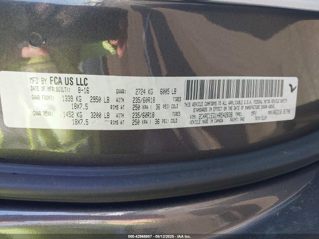 Chrysler 2017 2017 2C4RC1EG1HR542638 Image 9