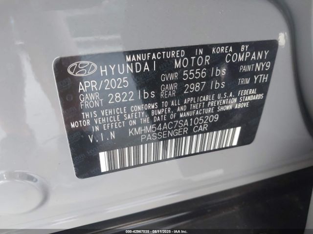 2025 HYUNDAI IONIQ 6 KMHM54AC7SA105209 Photo 8
