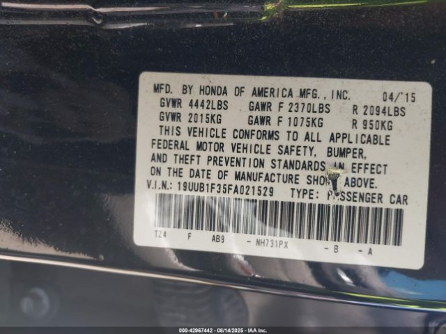 2015 ACURA TLX 19UUB1F35FA021529 Photo 8