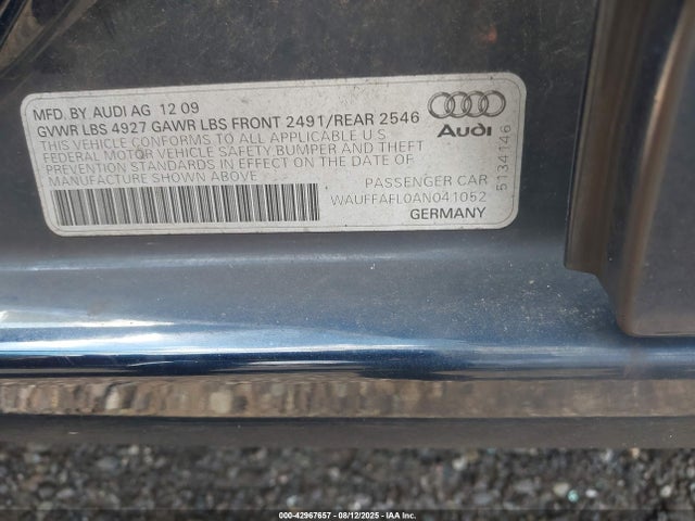 2010 AUDI A4 WAUFFAFL0AN041052 Photo 8