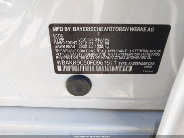WBAKN9C50FD961511 BMW 550i