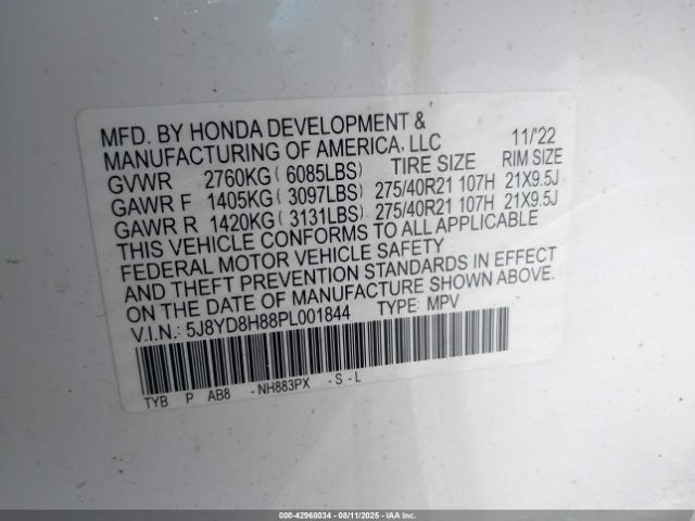 2023 ACURA MDX 5J8YD8H88PL001844 Photo 8