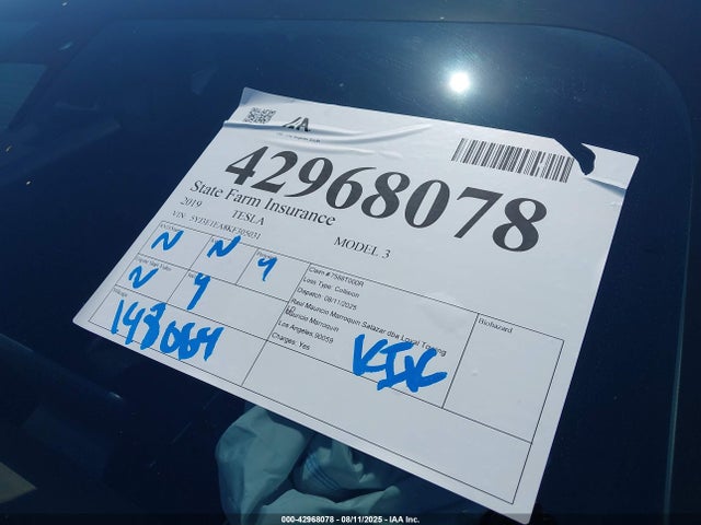 5YJ3E1EA8KF305031 Tesla MODEL 3