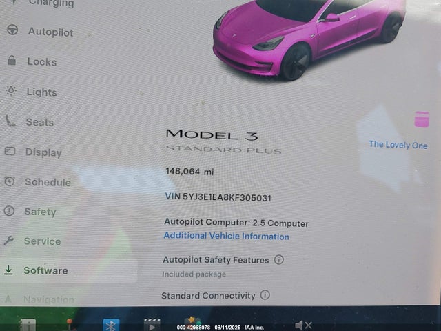 5YJ3E1EA8KF305031 Tesla MODEL 3