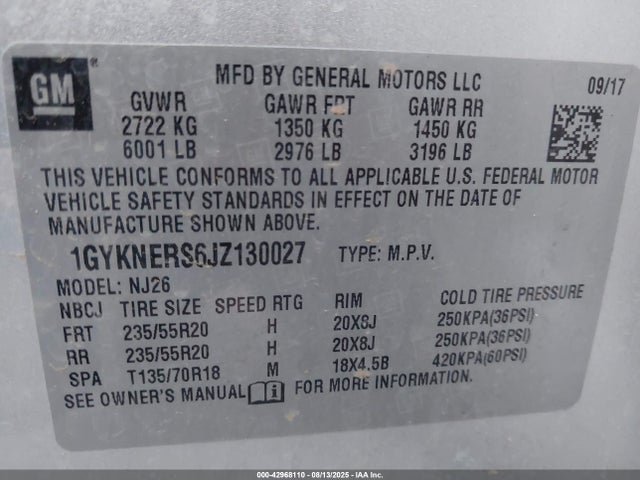 2018 CADILLAC XT5 1GYKNERS6JZ130027 Photo 8