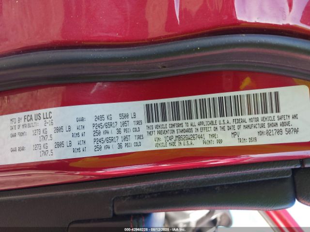 2016 JEEP CHEROKEE 1C4PJMBS2GW267441 Photo 8