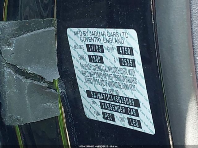 2004 JAGUAR XJ SAJWA71CX4SG25089 Photo 8