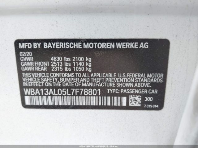 2020 BMW M235I GRAN COUPE WBA13AL05L7F78801 Photo 8