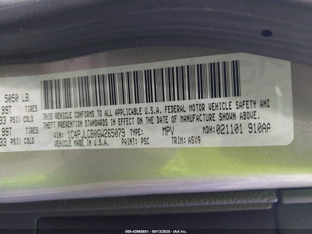 Jeep Cherokee 2016 1C4PJLCB0GW265079 Image 9