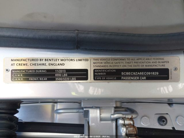 2014 BENTLEY FLYING SPUR SCBEC9ZA6EC091829 Photo 8