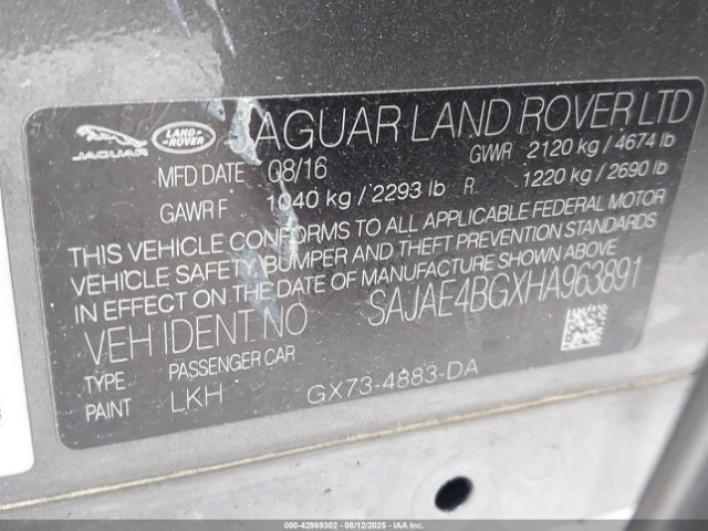 2017 JAGUAR XE SAJAE4BGXHA963891 Photo 8