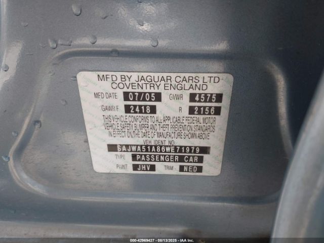 2006 JAGUAR X-TYPE SAJWA51A86WE71979 Photo 8