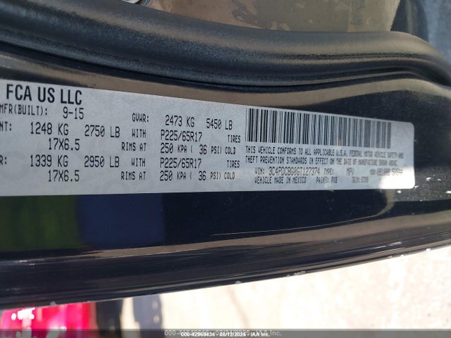 Dodge Journey 2016 3C4PDCBG0GT127374 Image 9