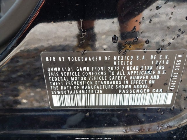 3VWB67AJ6HM299135 Volkswagen 1.4 tsi
