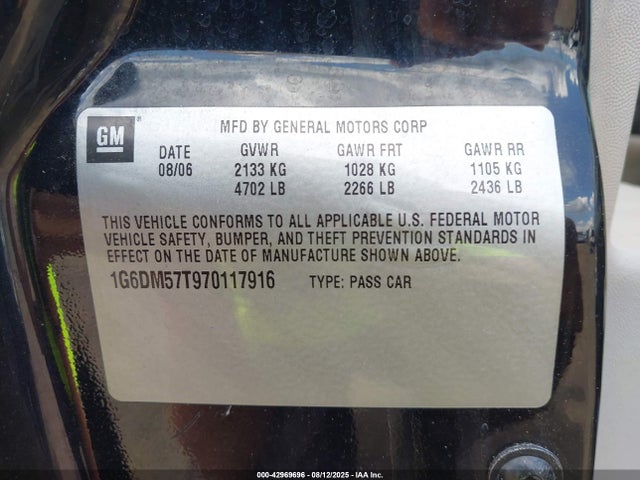 2007 CADILLAC CTS 1G6DM57T970117916 Photo 8